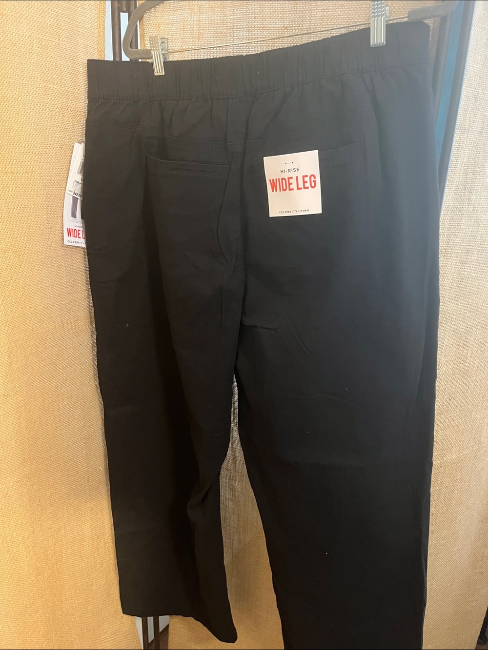 Celebrity Pink Jet Black Hi-Rise Wide Leg Pants - Picture 4 of 4